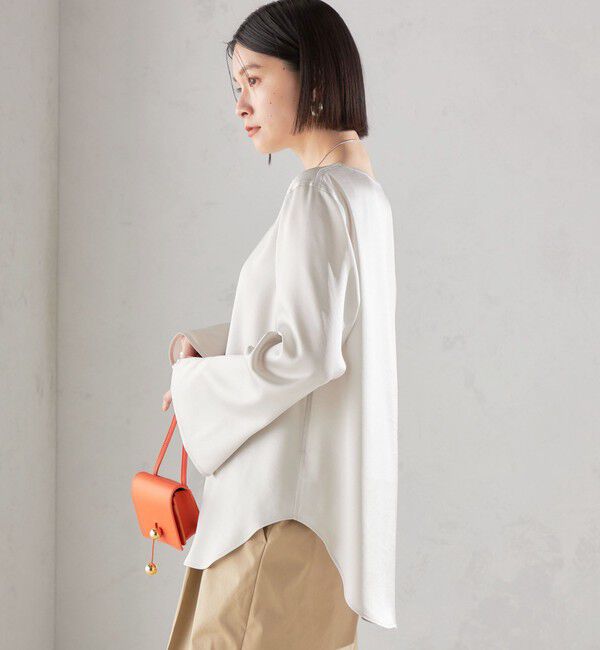 SHIPS for women「〈手洗い可能〉サテン ブラウス◇」|シャツ・ブラウス|