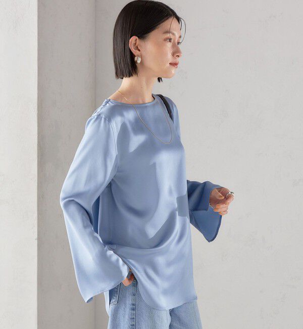 SHIPS for women「〈手洗い可能〉サテン ブラウス◇」|シャツ・ブラウス|