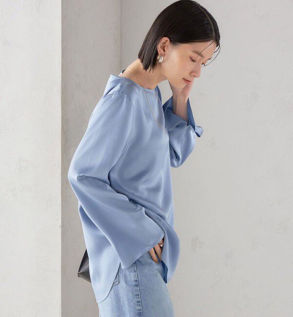 SHIPS for women「〈手洗い可能〉サテン ブラウス◇」|シャツ・ブラウス|