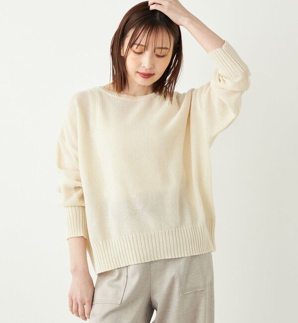 SHIPS Colors 「SHIPS Colors:〈手洗い可能〉ペーパーライク ニット プルオーバー◇」|ニット・セーター|
