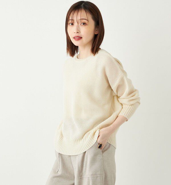 SHIPS Colors 「SHIPS Colors:〈手洗い可能〉ペーパーライク ニット プルオーバー◇」|ニット・セーター|