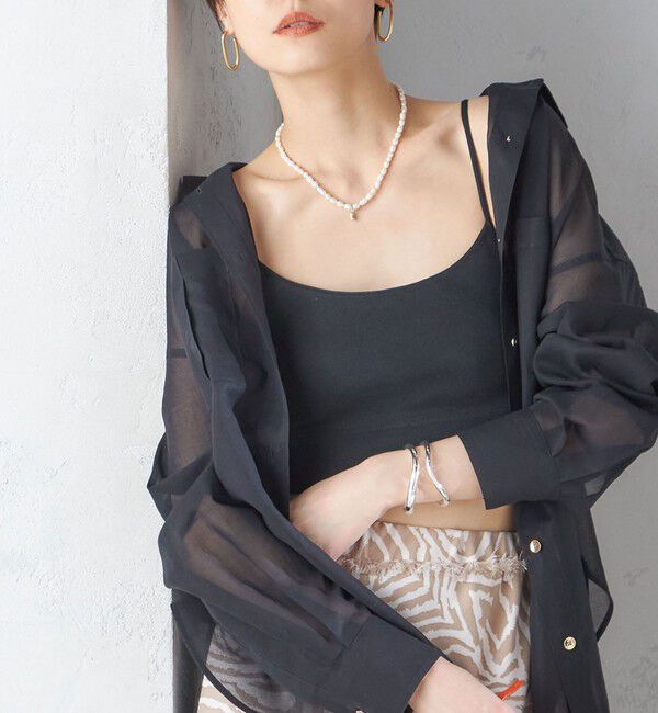 SHIPS for women「〈手洗い可能〉カップ付き ブラトップ◇」|インナー|ブラック