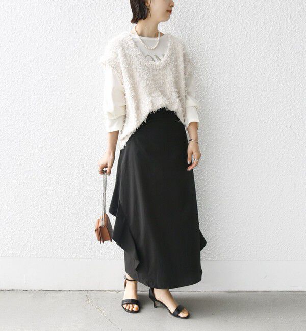 SHIPS for women「【WEB限定】〈手洗い可能〉ドライ ストレッチ ワッシャー 3WAY フリル スカート」|スカート|