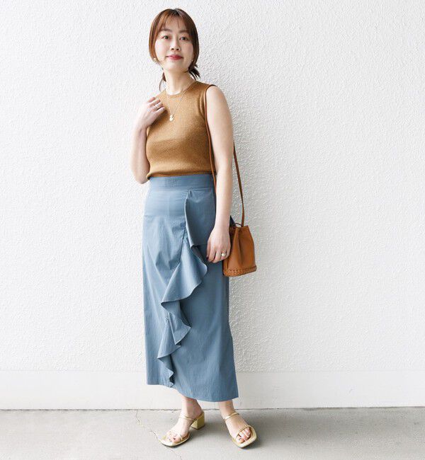 SHIPS for women「【WEB限定】〈手洗い可能〉ドライ ストレッチ ワッシャー 3WAY フリル スカート」|スカート|