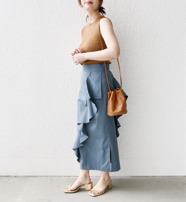 SHIPS for women「【WEB限定】〈手洗い可能〉ドライ ストレッチ ワッシャー 3WAY フリル スカート」|スカート|