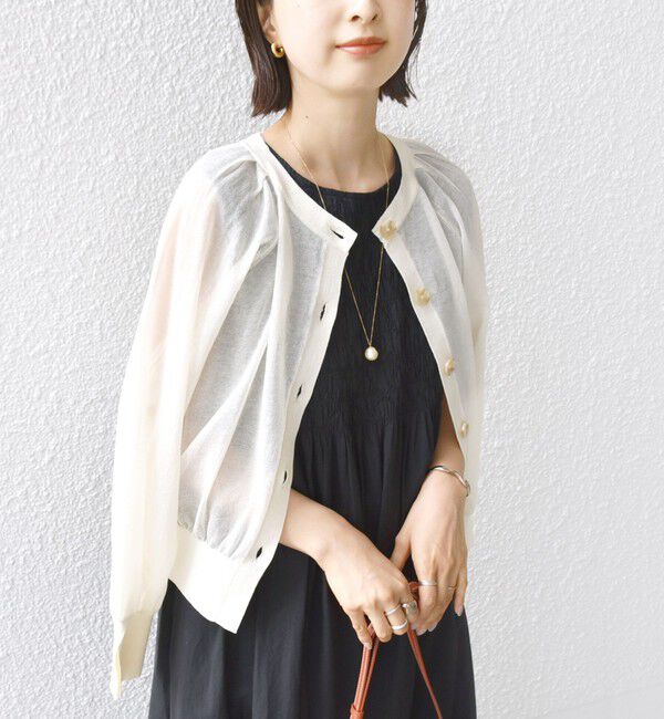 SHIPS for women「〈手洗い可能〉2WAY シアー カーディガン」|カーディガン|