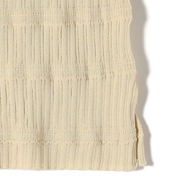 SHIPS Colors 「SHIPS Colors:〈手洗い可能〉変わり編み フレンチスリーブ ニット」|ニット・セーター|