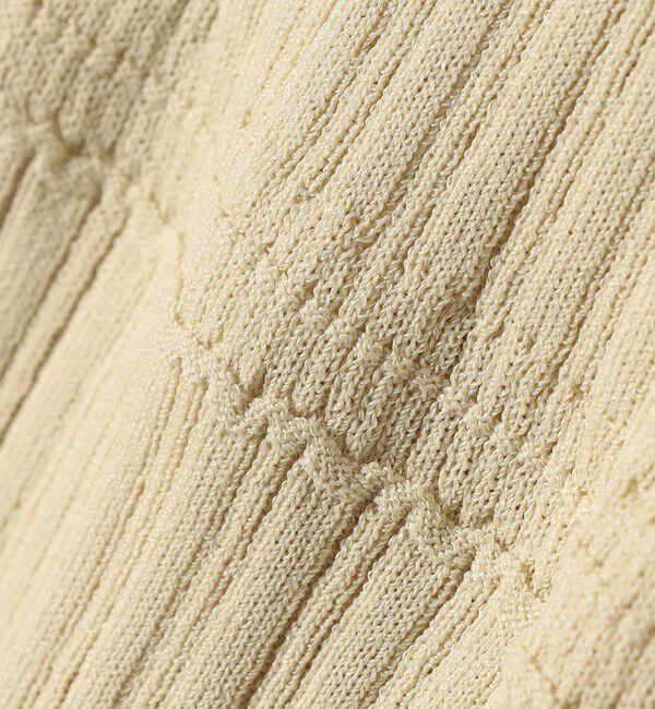 SHIPS Colors 「SHIPS Colors:〈手洗い可能〉変わり編み フレンチスリーブ ニット」|ニット・セーター|