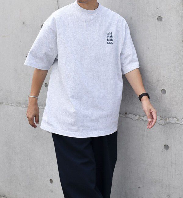 SHIPS any「【WEB限定】SHIPS any: ヘビーウェイト 7.1oz 4ライン ワンポイント ロゴ 刺繍 Tシャツ◇」|Tシャツ・カットソー|