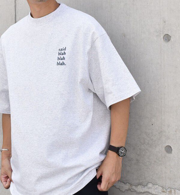 SHIPS any「【WEB限定】SHIPS any: ヘビーウェイト 7.1oz 4ライン ワンポイント ロゴ 刺繍 Tシャツ◇」|Tシャツ・カットソー|