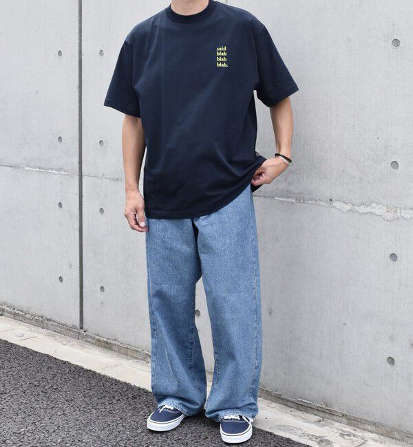 SHIPS any「【WEB限定】SHIPS any: ヘビーウェイト 7.1oz 4ライン ワンポイント ロゴ 刺繍 Tシャツ◇」|Tシャツ・カットソー|