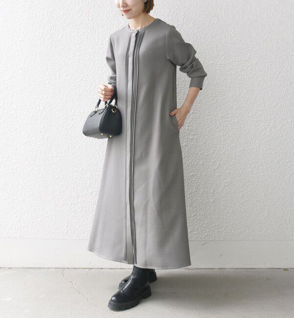 SHIPS any「SHIPS any:〈洗濯機可能〉シャーク ピンタック Aライン ワンピース」|ワンピース|