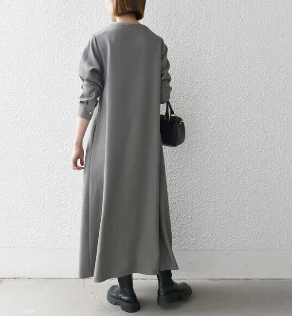 SHIPS any「SHIPS any:〈洗濯機可能〉シャーク ピンタック Aライン ワンピース」|ワンピース|