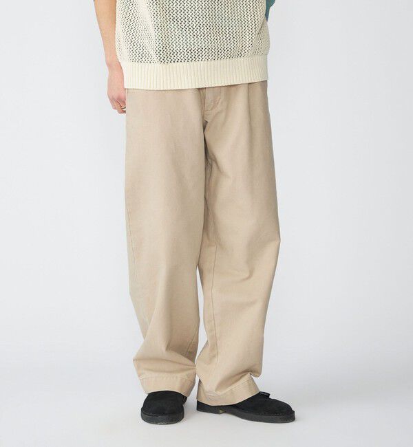 SHIPS「SHIPS: ストーン ウォッシュ コットン パンツ (セットアップ対応)」|その他|ベージュ