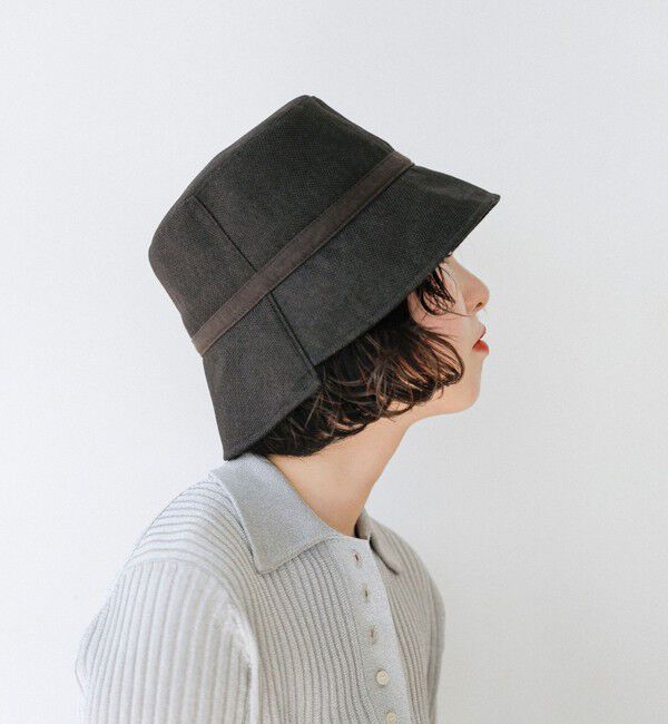 quaranciel「quaranciel :〈手洗い可能〉リネン ライク リボン バケット ハット」|ハット|