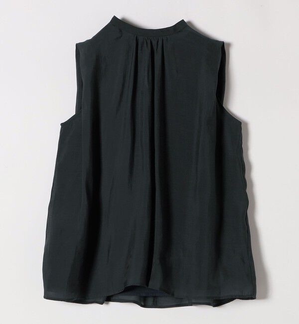 quaranciel「quaranciel:〈洗濯機可能〉シアー ハイネック ノースリーブ ギャザー ブラウス」|シャツ・ブラウス|