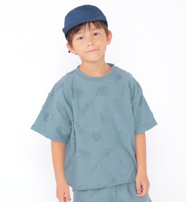SHIPS KIDS「SHIPS KIDS:100～130cm / パイル ジャカード TEE」|Tシャツ・カットソー|ブルー系