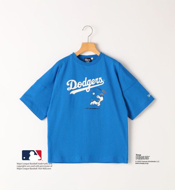 SHIPS KIDS「SHIPS KIDS:130～170cm / PEANUTS&times;MLB プリント Tシャツ」|Tシャツ・カットソー|ブルー