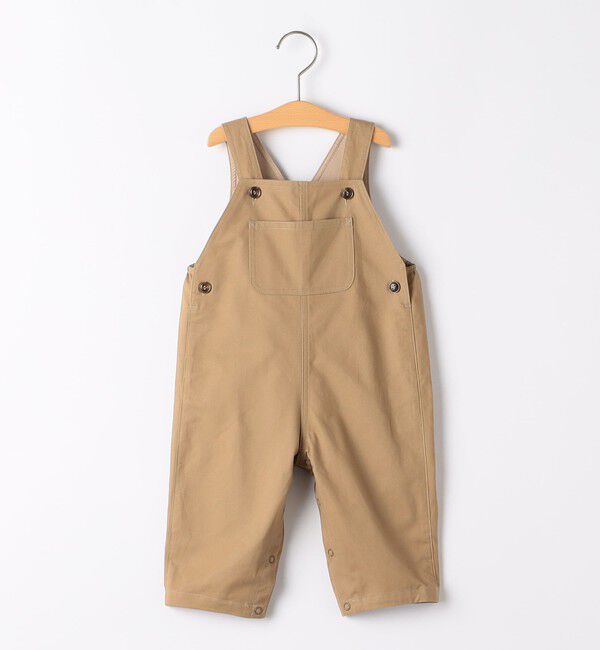 SHIPS KIDS「SHIPS KIDS:80～90cm / ベビー ツイル オーバーオール」|オールインワン|ベージュ