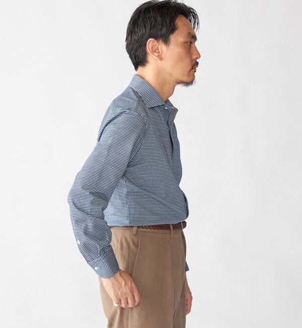 SHIPS「SHIPS: ジャージー ギンガムチェック ワンピースカラー シャツ」|Tシャツ・カットソー|