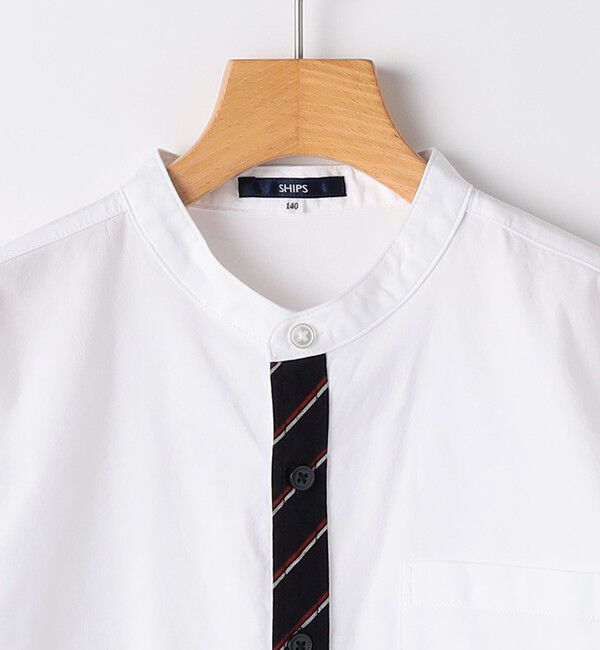 SHIPS KIDS「SHIPS KIDS:140～160cm /バンドカラー シャツ」|シャツ・ブラウス|