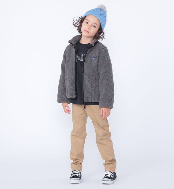 SHIPS KIDS「SHIPS KIDS:100～130cm/〈洗濯機可能〉ボア リバーシブル ジャケット」|ブルゾン・スタジャン|