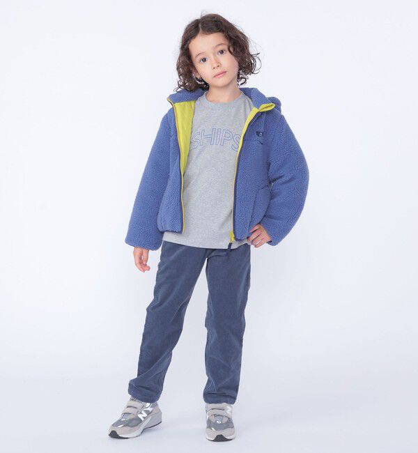 SHIPS KIDS「SHIPS KIDS:100～130cm/〈洗濯機可能〉ボア リバーシブル ジャケット」|ブルゾン・スタジャン|