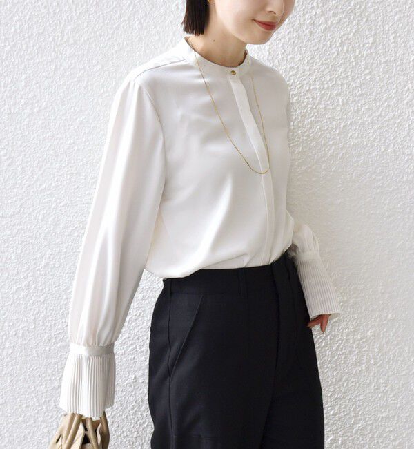 SHIPS for women「〈手洗い可能〉プリーツ 袖 デザイン ブラウス」|シャツ・ブラウス|