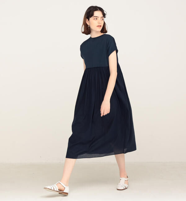 Ballsey「マテリアルコンビ バックリボンワンピース」|ワンピース|