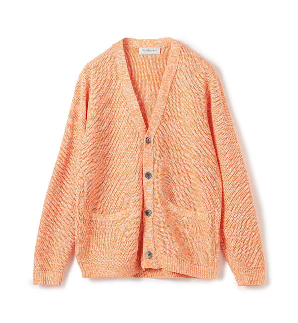 TOMORROWLAND MENS「ギマコットンリネン Vネックカーディガン」|カーディガン|28 オレンジ系