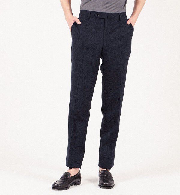 TOMORROWLAND MENS「Super130'sウール ノープリーツスリムスラックス Drago Swing」|スラックス|