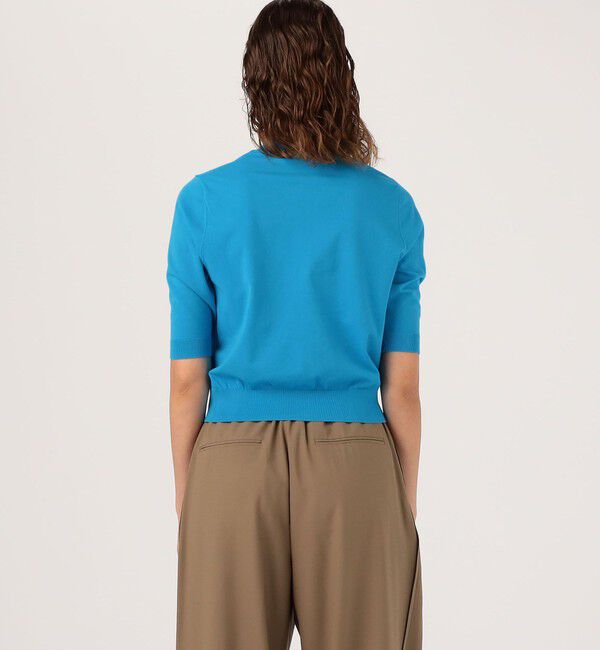 CABaN「ファインポリエステル ハーフスリーブポケットカーディガン」|カーディガン|