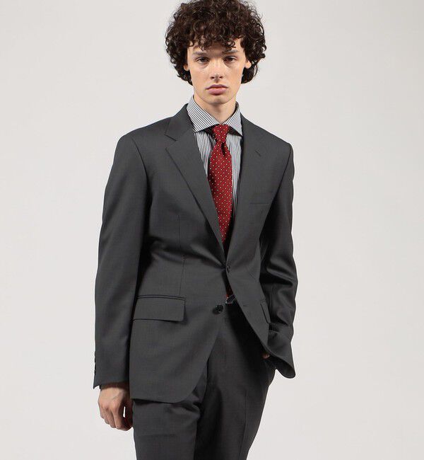 TOMORROWLAND MENS「Super100'sウールシャークスキン シングルブレステッド2Bジャケット」|テーラードジャケット|