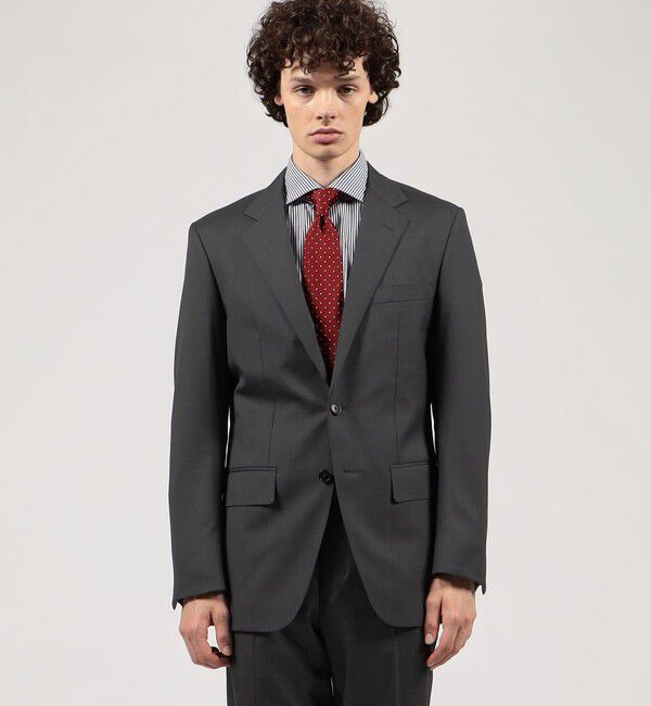 TOMORROWLAND MENS「Super100'sウールシャークスキン シングルブレステッド2Bジャケット」|テーラードジャケット|