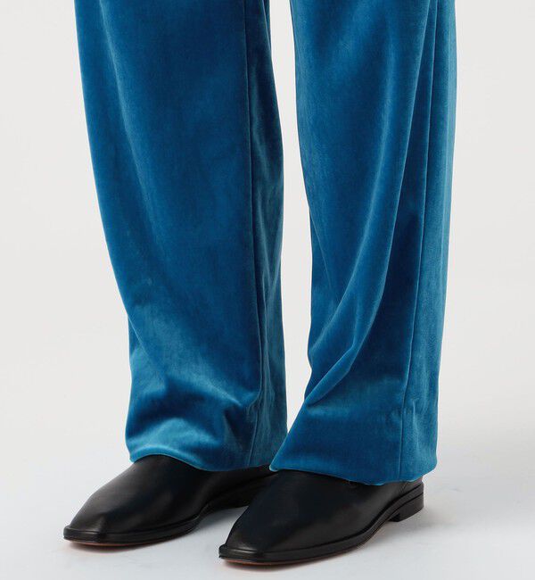 CABaN「ソフトベロア セミワイドパンツ」|チノ|