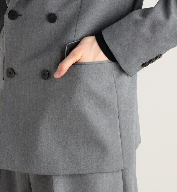 Edition「ウールモヘヤピークドラペルダブルジャケット」|テーラードジャケット|