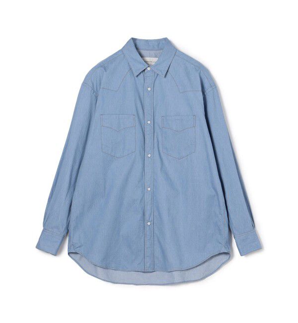 TOMORROWLAND MENS「コットンデニム ウエスタンシャツ」|シャツ・ブラウス|63 ライトブルー