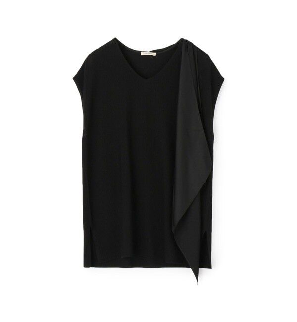 DES PRES「ファブリックコンビニット スカーフプルオーバー」|ニット・セーター|19 ブラック