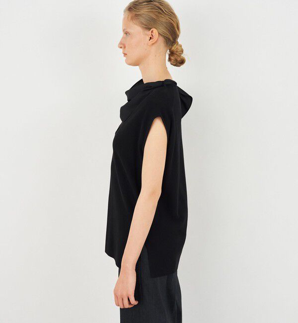 DES PRES「ファブリックコンビニット スカーフプルオーバー」|ニット・セーター|