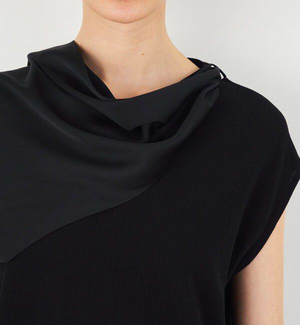 DES PRES「ファブリックコンビニット スカーフプルオーバー」|ニット・セーター|