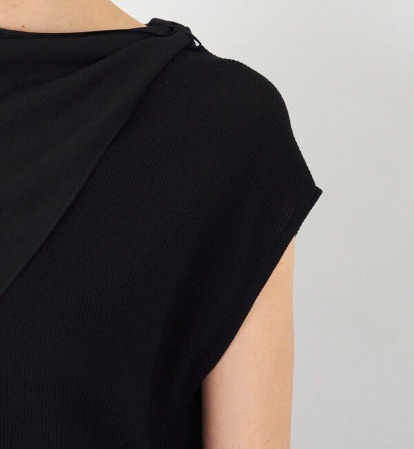 DES PRES「ファブリックコンビニット スカーフプルオーバー」|ニット・セーター|