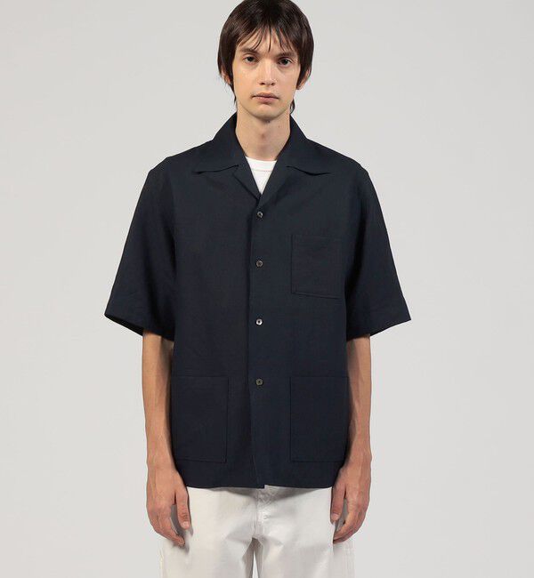 TOMORROWLAND MENS「リネン オープンカラーシャツ」|シャツ・ブラウス|