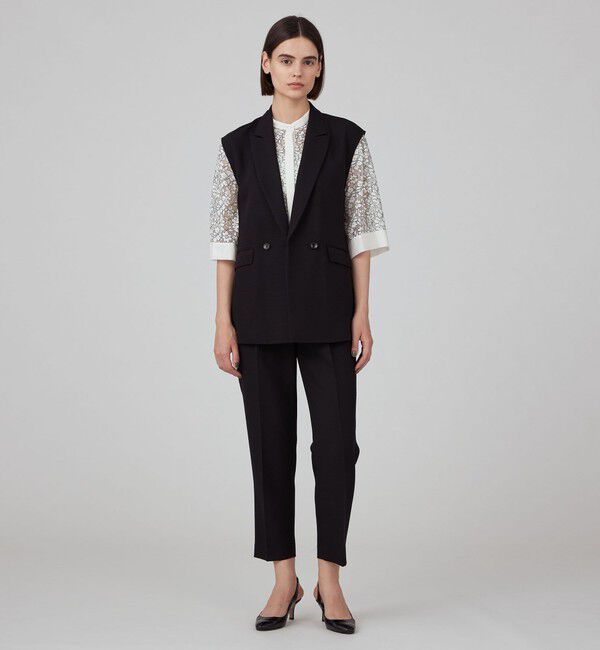 TOMORROWLAND collection「ブロークンウーステッド サイドスリットジレ」|ベスト・ジレ|