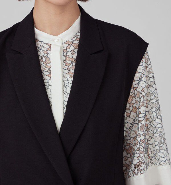 TOMORROWLAND collection「ブロークンウーステッド サイドスリットジレ」|ベスト・ジレ|