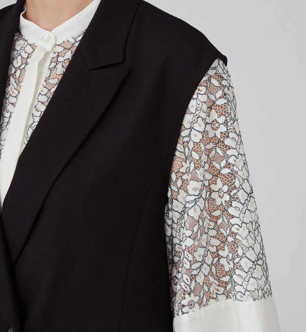 TOMORROWLAND collection「ブロークンウーステッド サイドスリットジレ」|ベスト・ジレ|