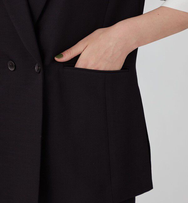 TOMORROWLAND collection「ブロークンウーステッド サイドスリットジレ」|ベスト・ジレ|