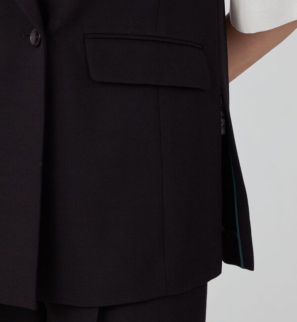 TOMORROWLAND collection「ブロークンウーステッド サイドスリットジレ」|ベスト・ジレ|