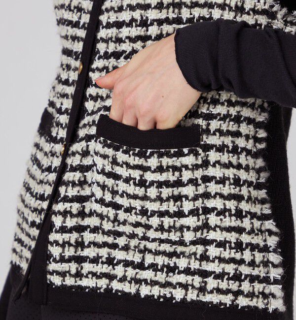 Ballsey「ニットコンビツイード フレンチスリーブジレ」|ベスト・ジレ|