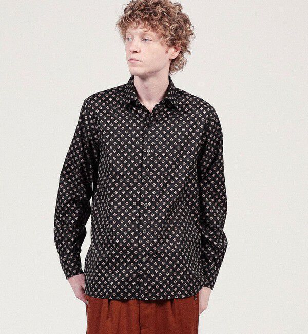 TOMORROWLAND MENS「コットンビエラプリント ショートポイントワイドカラーシャツ」|シャツ・ブラウス|