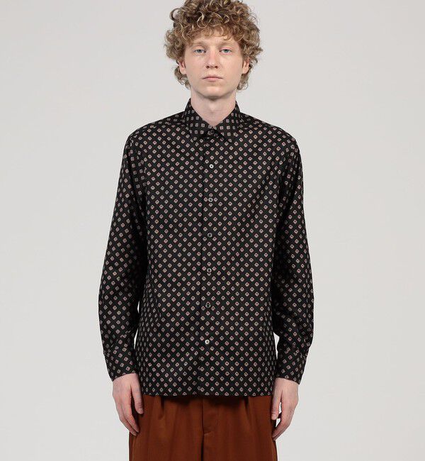 TOMORROWLAND MENS「コットンビエラプリント ショートポイントワイドカラーシャツ」|シャツ・ブラウス|